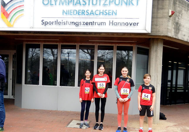 Vier MTV-Teilnehmer beim U14–Wettbewerb im Olympiastützpunkt des SLZ Hannover