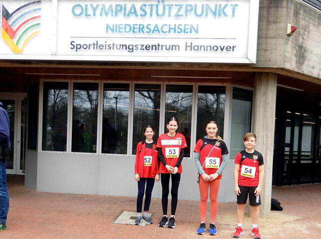Vier MTV-Teilnehmer beim U14–Wettbewerb im Olympiastützpunkt des SLZ Hannover