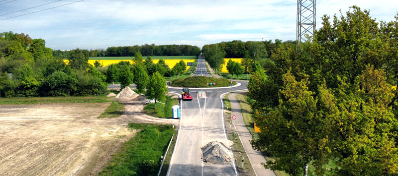 Bauarbeiten an der B 443 verzögern sich – Wasselradweg nähert sich dem Ende