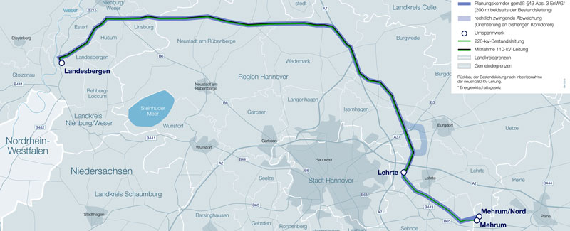 TenneT informiert zur Stromleitung zwischen Landesbergen und Mehrum/Nord
