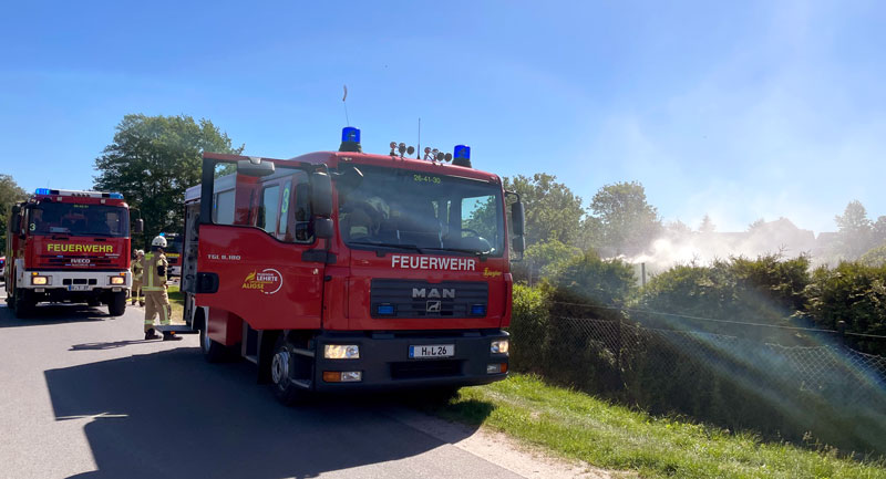 Gartenlaube brennt in Kleingartenkolonie in Aligse