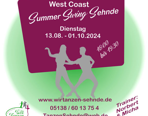 Mit Schwung in den Sommer: Neuer West-Coast-Swing Workshop in Sehnde