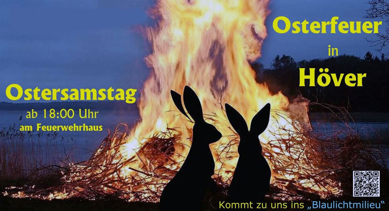 Osterfeuer in Höver