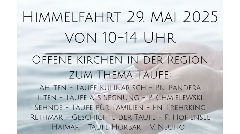 Regionale Tauftour: Himmelfahrt und am Gretenberger Teich