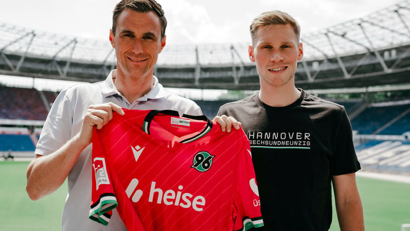 Jonas Sterner von Holstein Kiel als fünfter Neuzugang von Hannover 96 gemeldet