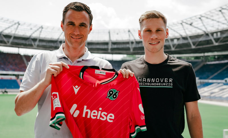 Jonas Sterner von Holstein Kiel als fünfter Neuzugang von Hannover 96 gemeldet