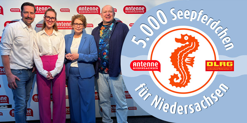 5.000 Seepferdchen für Niedersachsen: Antenne Niedersachsen und die DLRG starten Initiative