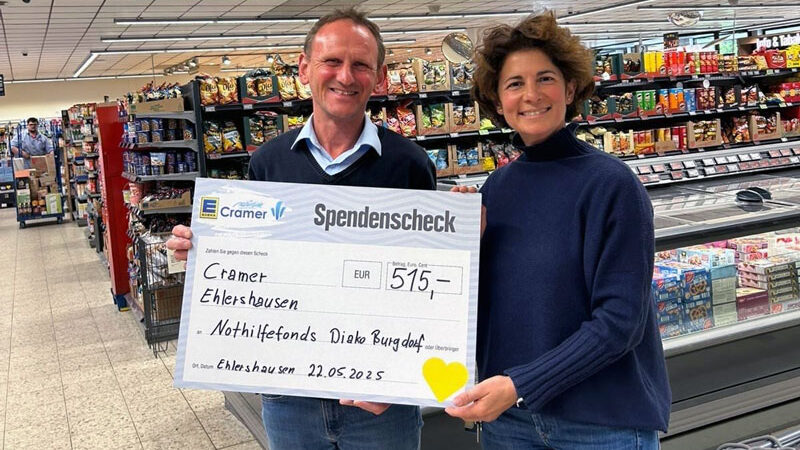 Pfandbonspende von Edeka Cramer unterstützt Nothilfefonds der Diakonie im Kirchenkreis