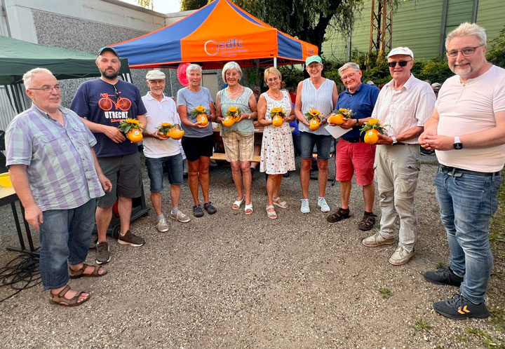 Siegerehrung beim Grillabend des ADFC Lehrte/Sehnde bei hohen Temperaturen