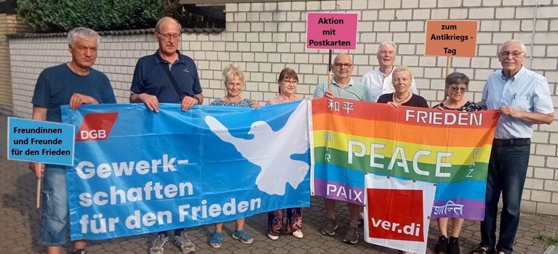 „Wir sammeln Freunde für den Frieden“ – Postkartenaktion zum Antikriegstag