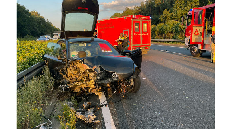 Schwerer Unfall auf der A 2 zwischen Lehrte und Hämelerwald