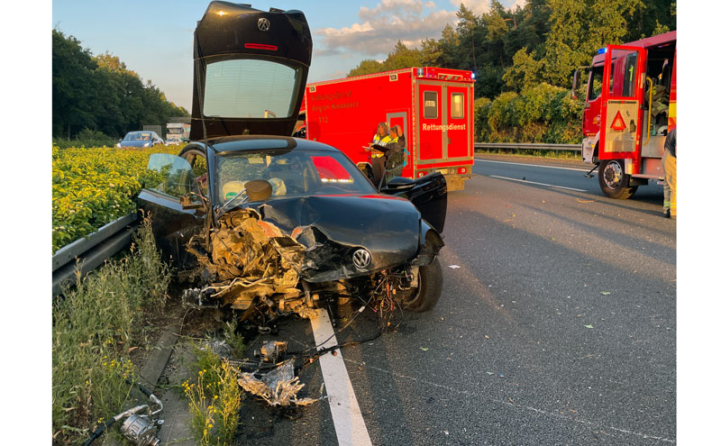 Schwerer Unfall auf der A 2 zwischen Lehrte und Hämelerwald