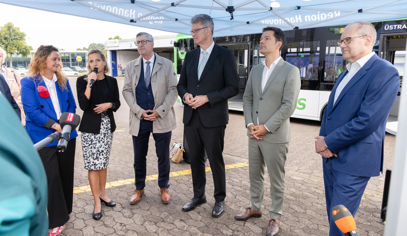 Testbetrieb des autonomen Linienbusses albus in Burgdorf