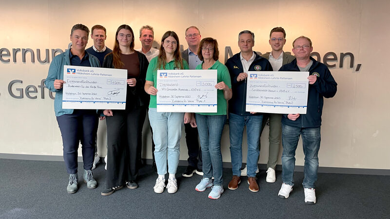 Volksbank eG fördert Vereinsprojekte mit insgesamt 7.000 Euro