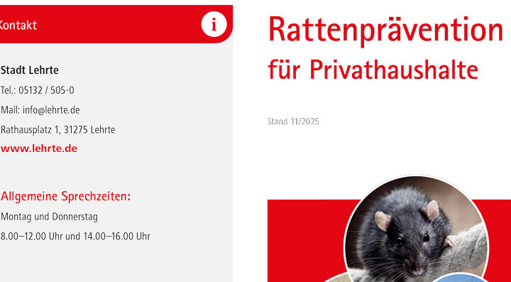Turnusmäßige Rattenbekämpfung in der Abwasserkanalisation von Lehrte