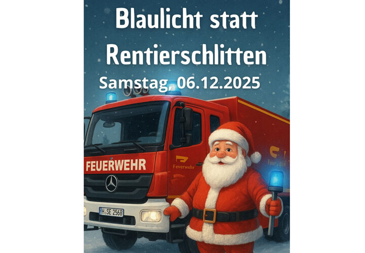 Der Nikolaus kommt mit Blaulicht nach Ilten