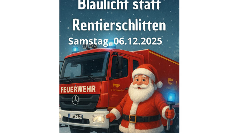 Der Nikolaus kommt mit Blaulicht nach Ilten