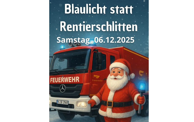 Der Nikolaus kommt mit Blaulicht nach Ilten