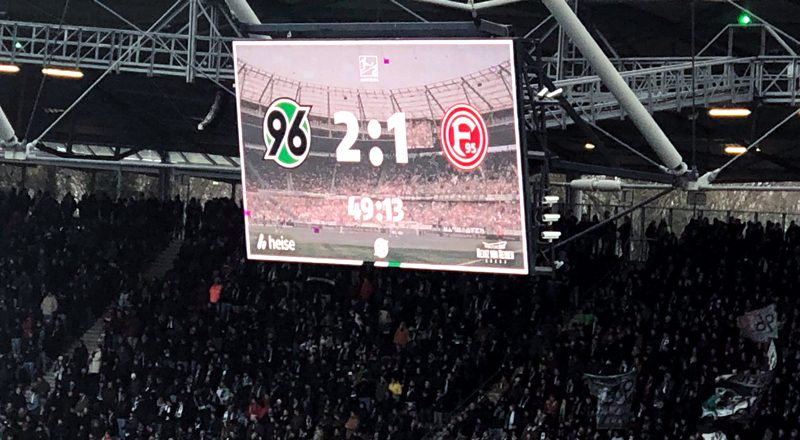 Hannover 96 trifft auf den Tabellenvierzehnten Fortuna Düsseldorf
