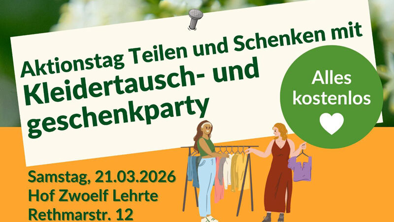 Kleidertausch- und -Geschenkparty in Lehrte: Teilen statt Wegwerfen