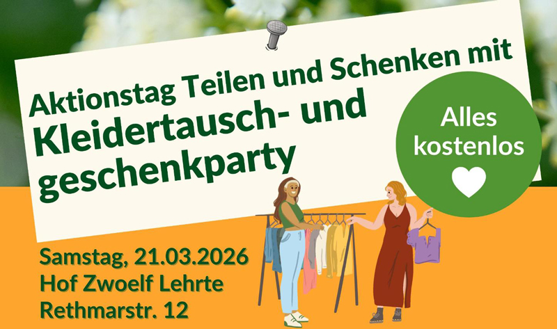 Kleidertausch- und -Geschenkparty in Lehrte: Teilen statt Wegwerfen