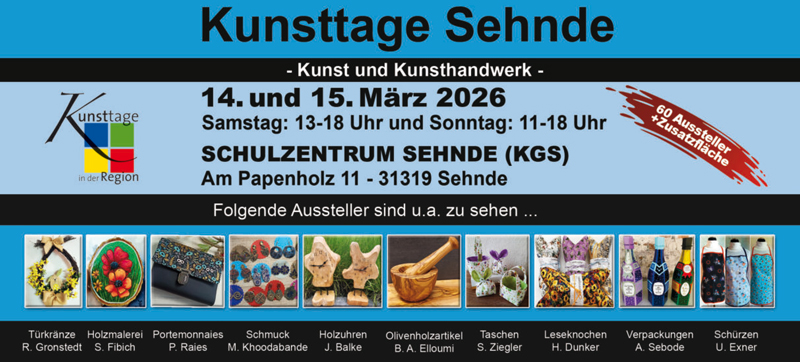 Sehnder Kunsttage öffnen wieder im März