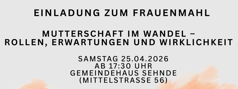 Einladung zum Frauenmahl in Sehnde