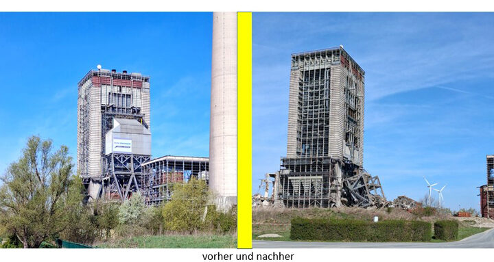 Denox-3-Sprengung am Sonnabend im Kraftwerk Mehrum