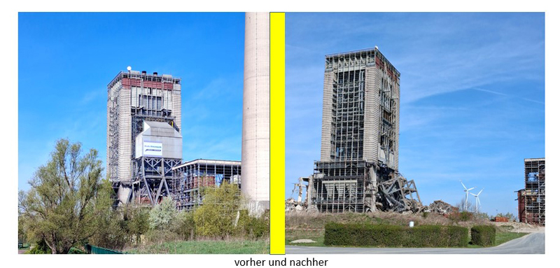 Denox-3-Sprengung am Sonnabend im Kraftwerk Mehrum