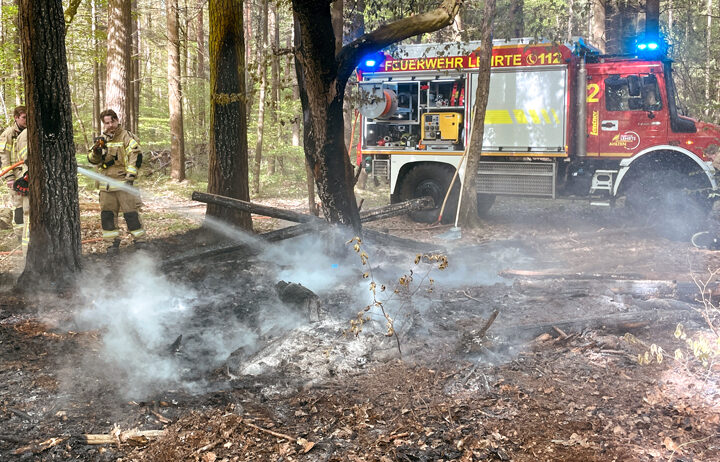 Waldbrand bei Ahlten rechtzeitig entdeckt