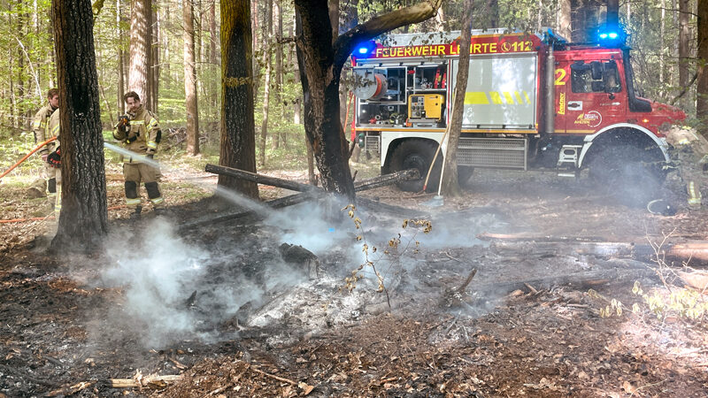 Waldbrand bei Ahlten rechtzeitig entdeckt