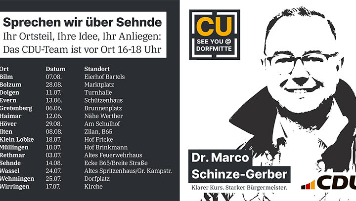 „See you @Dorfmitte“: CDU besucht alle 15 Ortsteile