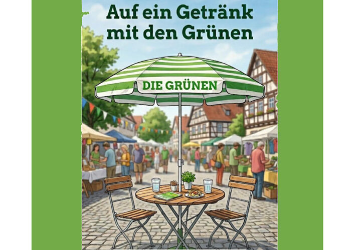 Auf ein Getränk mit den Grünen beim Dorfflohmarkt Wehmingen