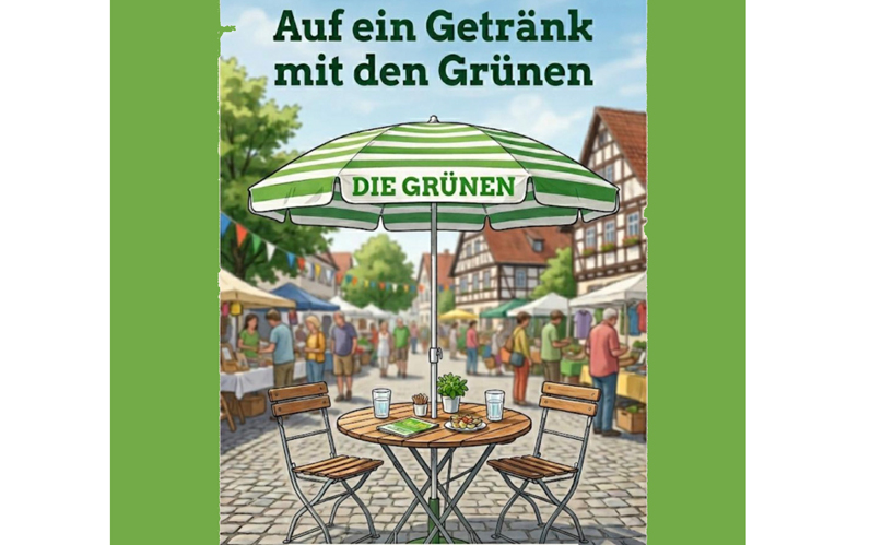 Auf ein Getränk mit den Grünen beim Dorfflohmarkt Wehmingen