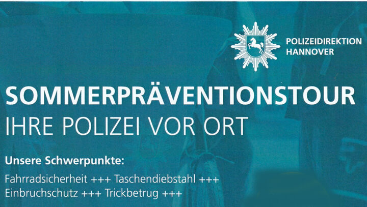 Sommertour des INFOmobils der Polizei durch die Sehnder Ortsteile