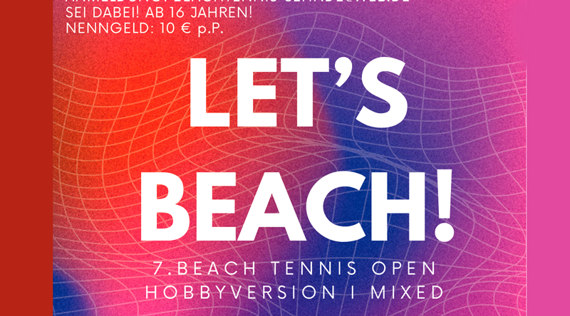 Beach Tennis Turnier mit Grillen beim TVE Sehnde Tennis