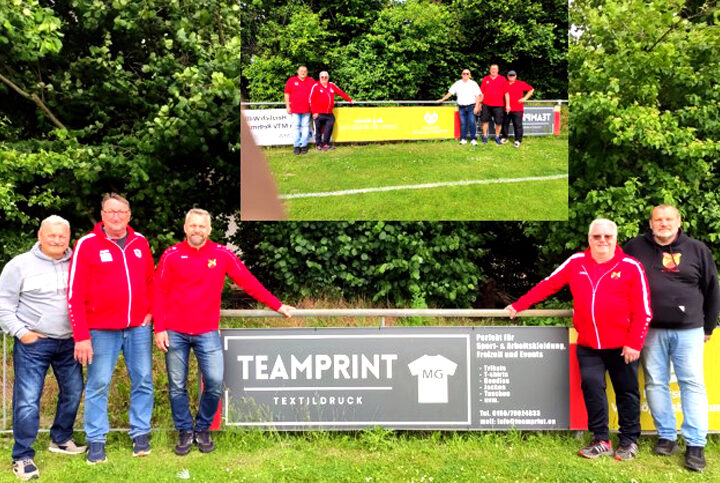 Frischer Wind am Spielfeldrand: Neue Bandenwerbung im Rethmarer Kanalstadion