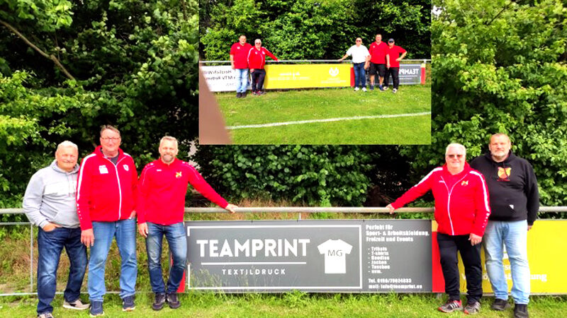 Frischer Wind am Spielfeldrand: Neue Bandenwerbung im Rethmarer Kanalstadion
