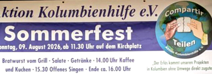 Jahresmitgliederversammlung und Sommerfest 2026 der Aktion Kolumbienhilfe