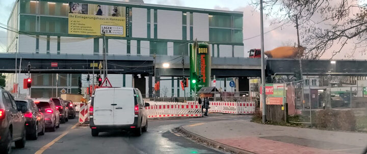 B 65/Südschnellweg: Hildesheimer Straße an zwei Wochenenden zu