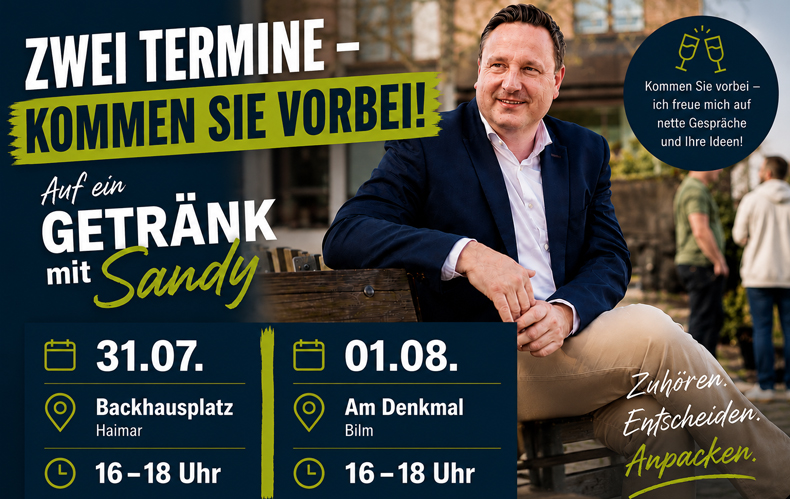 Bürgermeisterkandidat Sandy Steve Choitz zu Bürgergesprächen in Haimar und Bilm