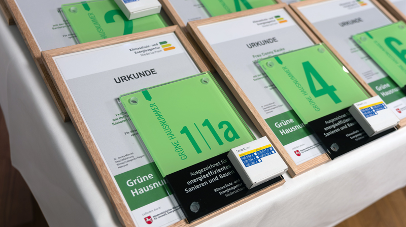 Grüne Hausnummer für energieeffiziente Gebäude – Bewerbungsphase startet