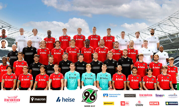 Hannover 96 präsentiert Mannschaftsfoto