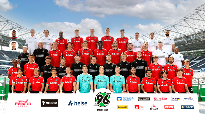 Hannover 96 präsentiert Mannschaftsfoto