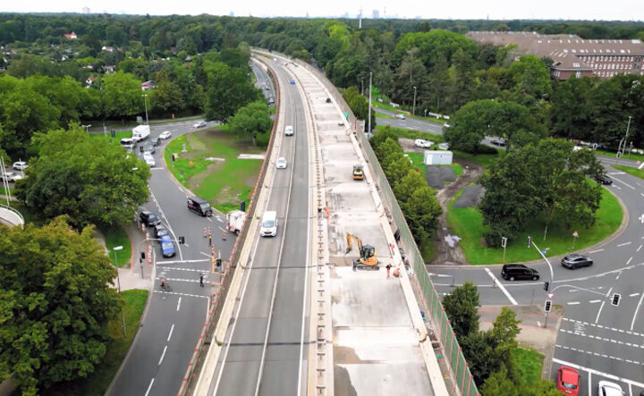 Messeschnellweg/Weidetor: Arbeit an Weidetorbrücke und Auffahrt