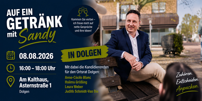 „Auf ein Getränk mit Sandy“ macht Station in Dolgen