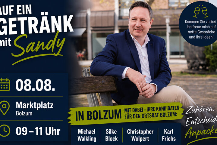 „Auf ein Getränk mit Sandy“ macht Station in Bolzum