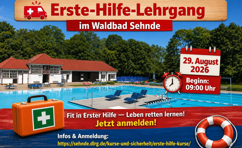 Erste-Hilfe-Lehrgang der DLRG Sehnde im Waldbad