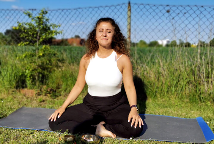 Freiluft-Yoga in Lehrte