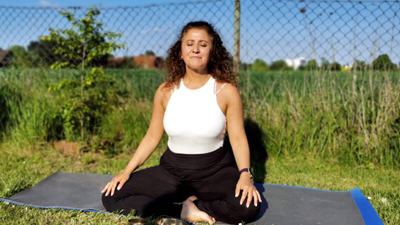 Freiluft-Yoga in Lehrte